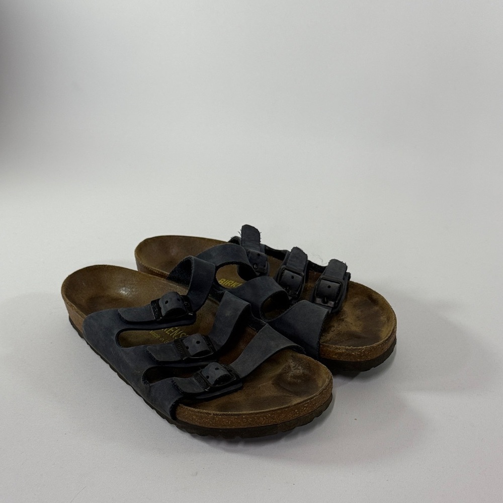 Birkenstock Navy Women’s Triple Strap Size 35/ Women’s 4 Sandals